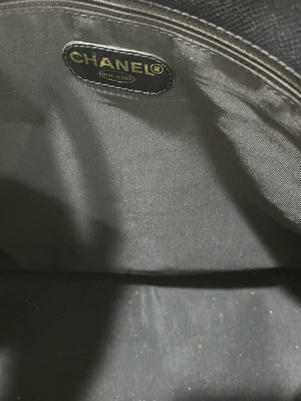 Chanel Black Leather Tote Bag